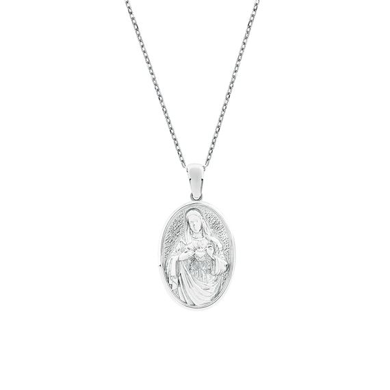 STERLING SILVER IMMACULATE HEART OF MARY NECKLACE